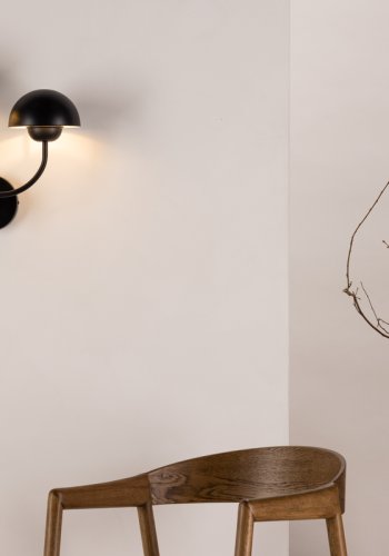 VIND COLLECTION Lyckorna vglampe - sort jern