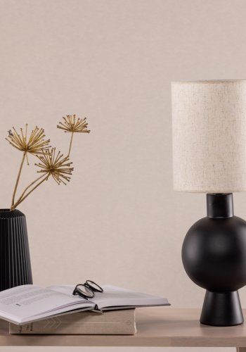 VIND COLLECTION Mysterna bordlampe - beige hr og sort beton