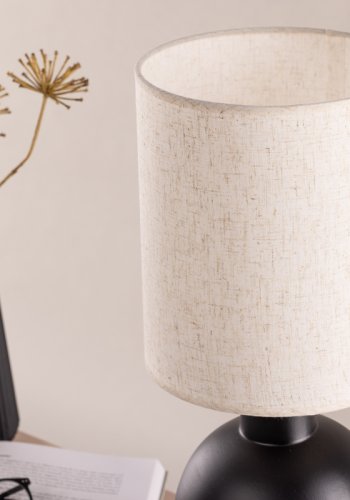 VIND COLLECTION Mysterna bordlampe - beige hr og sort beton
