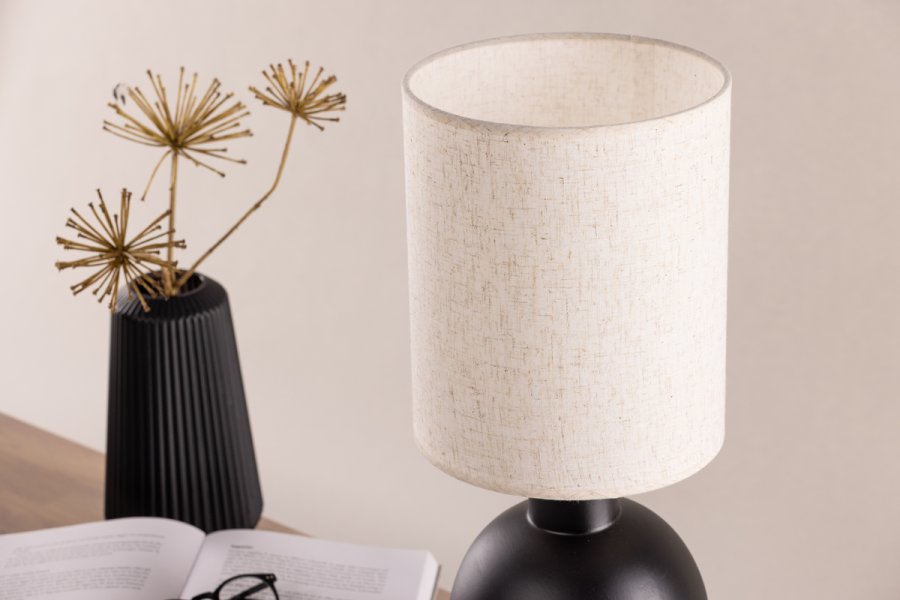 VIND COLLECTION Mysterna bordlampe - beige hr og sort beton