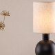 VIND COLLECTION Mysterna bordlampe - beige hr og sort beton
