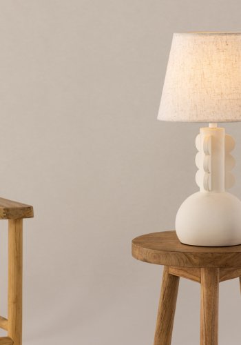 VIND COLLECTION Mellerud bordlampe - beige linned og beige beton