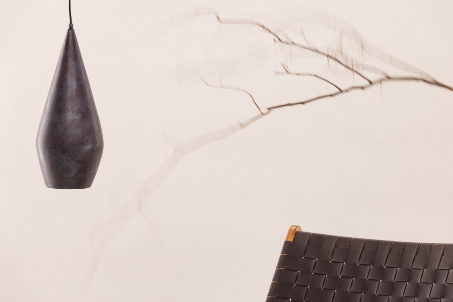 VIND COLLECTION Sandared loftlampe - brun polyresin