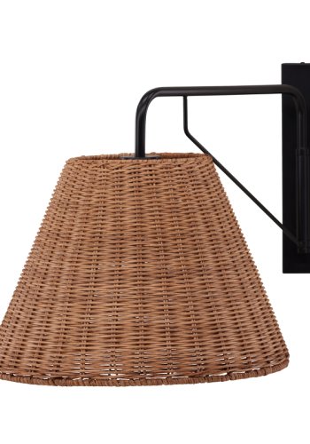 VIND COLLECTION Stala vglampe - natur rattan og sort jern