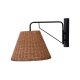 VIND COLLECTION Stala vglampe - natur rattan og sort jern