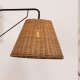 VIND COLLECTION Stala vglampe - natur rattan og sort jern