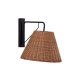 VIND COLLECTION Stala vglampe - natur rattan og sort jern