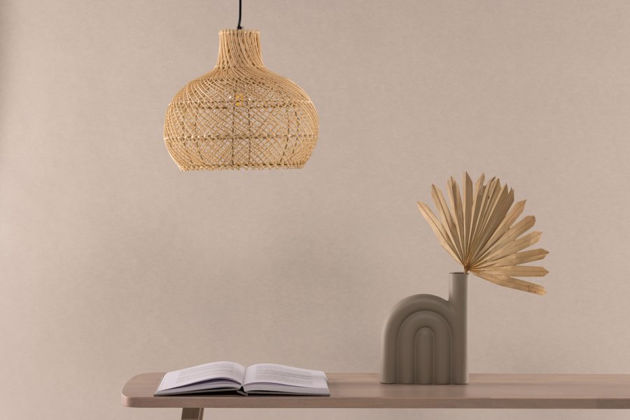 VIND COLLECTION Varekil loftlampe, Stor - natur rattan