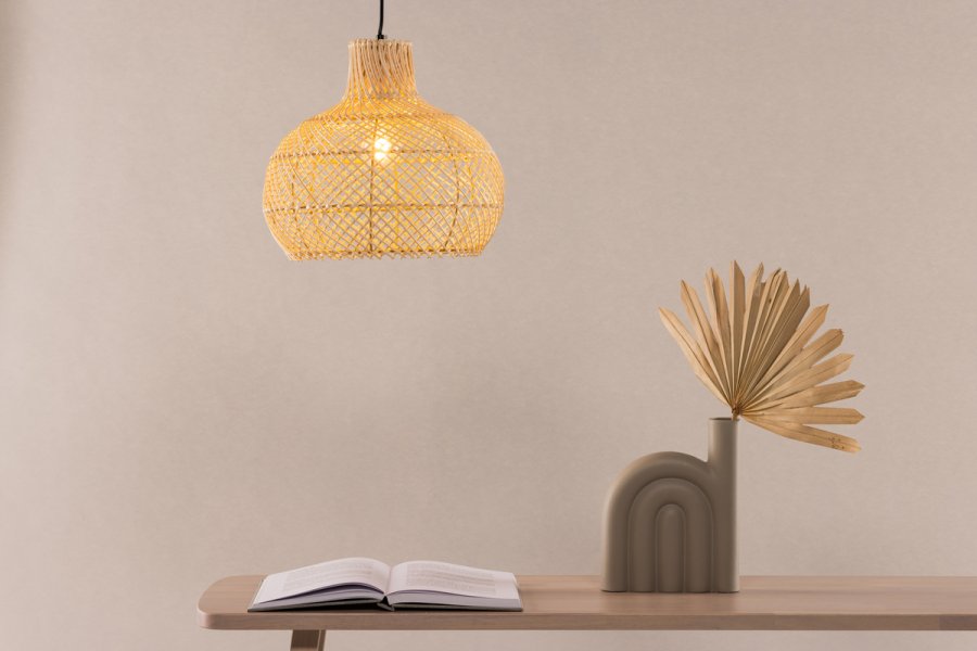 VIND COLLECTION Varekil loftlampe, Stor - natur rattan