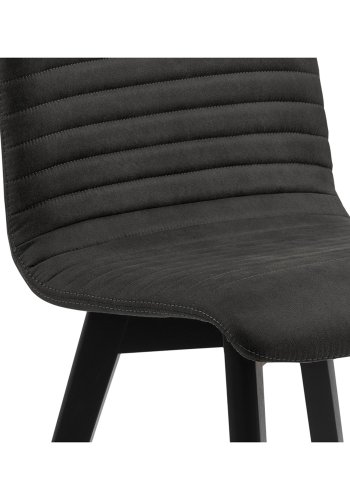 ACT NORDIC Arosa spisebordsstol - antracitgr polyester og sort egetr