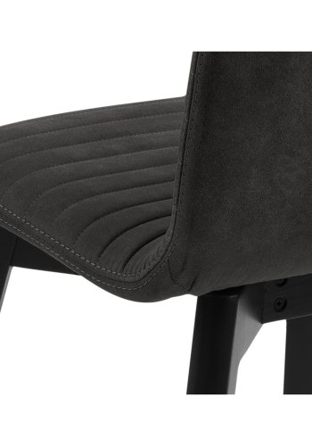 ACT NORDIC Arosa spisebordsstol - antracitgr polyester og sort egetr