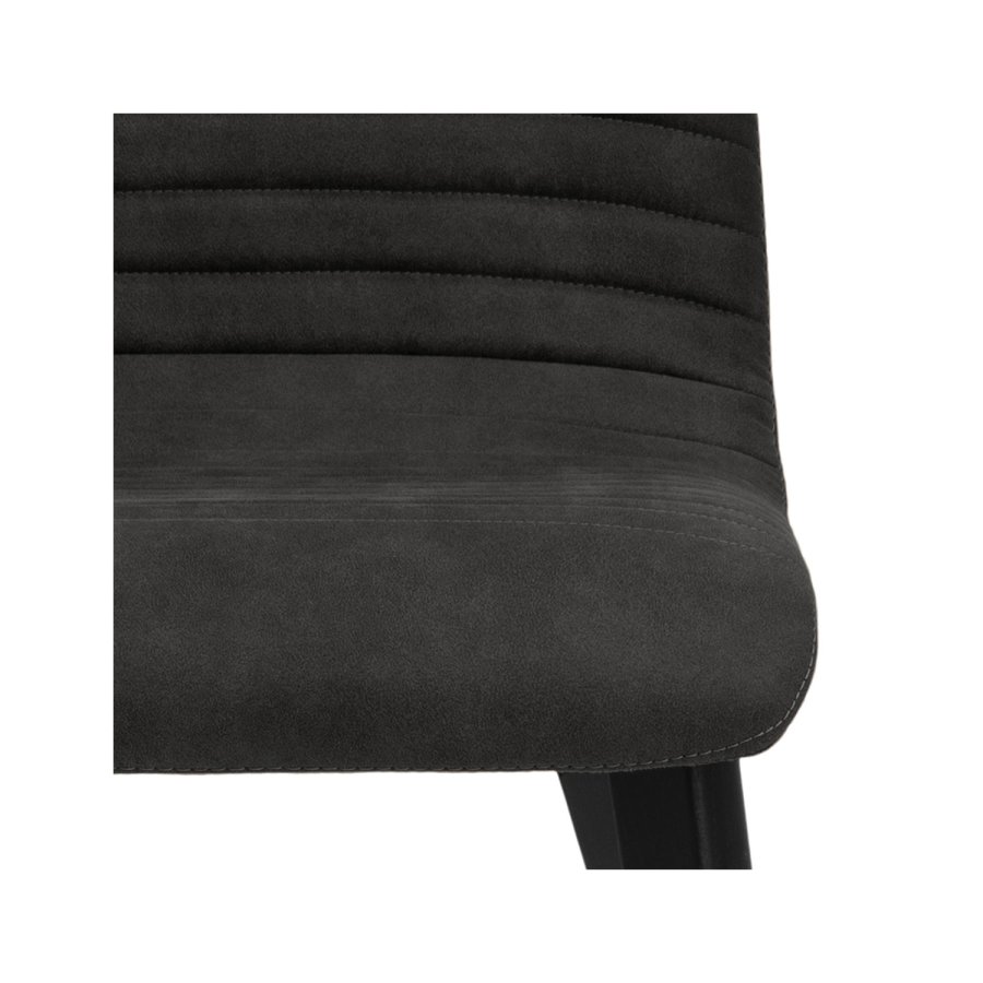 ACT NORDIC Arosa spisebordsstol - antracitgr polyester og sort egetr