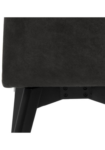 ACT NORDIC Arosa spisebordsstol - antracitgr polyester og sort egetr