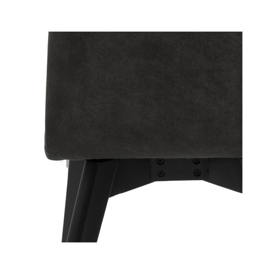 ACT NORDIC Arosa spisebordsstol - antracitgr polyester og sort egetr