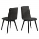 ACT NORDIC Arosa spisebordsstol - antracitgr polyester og sort egetr