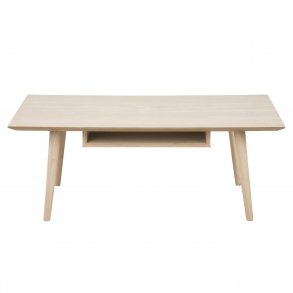 ACT NORDIC Century sofabord, m. hylde - hvidpigmenteret egetrsfiner og eg (115x60) 