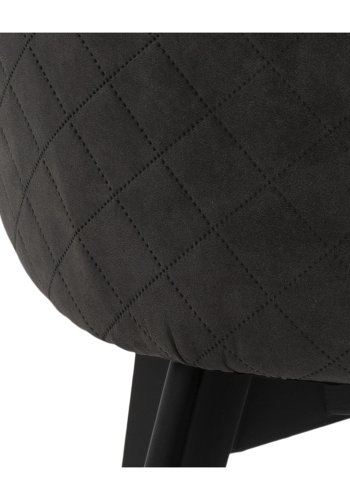 ACT NORDIC Bella spisebordsstol, m. armln - antracitgr polyester og sort eg