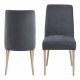 ACT NORDIC Misty spisebordsstol - antracitgr polyester og hvidpigmenteret eg