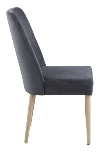 ACT NORDIC Misty spisebordsstol - antracitgr polyester og hvidpigmenteret eg