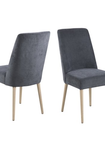 ACT NORDIC Misty spisebordsstol - antracitgr polyester og hvidpigmenteret eg