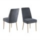 ACT NORDIC Misty spisebordsstol - antracitgr polyester og hvidpigmenteret eg