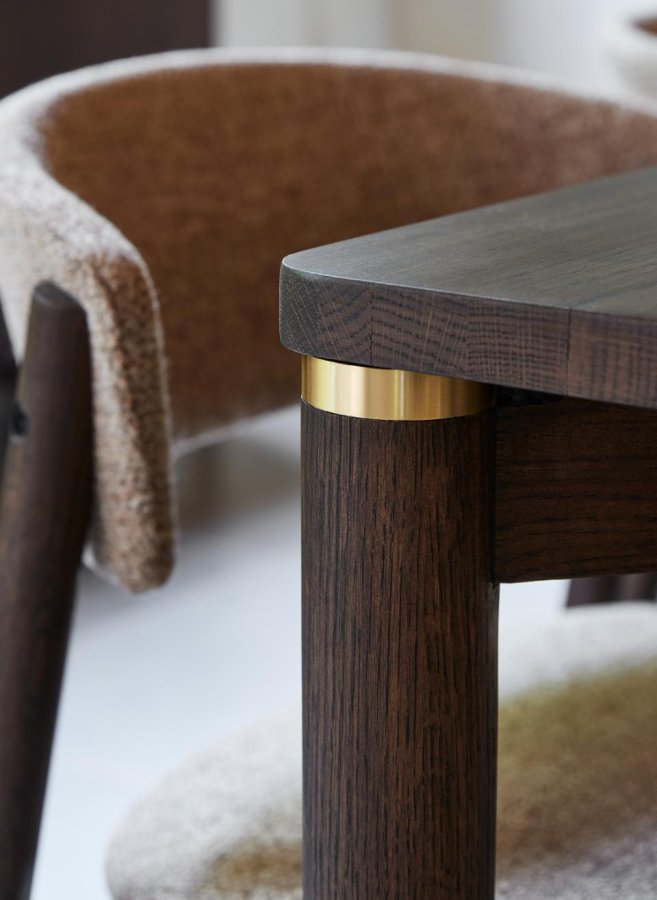 Arun spisebord, m. udtrk, rektangulr - espressoolie (95x180)