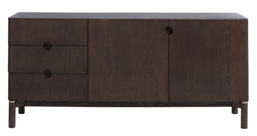 Arun sknk, m. 2 lger og 3 skuffer - espressoolie (B:160)