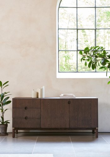 Arun sknk, m. 2 lger og 3 skuffer - espressoolie (B:160)