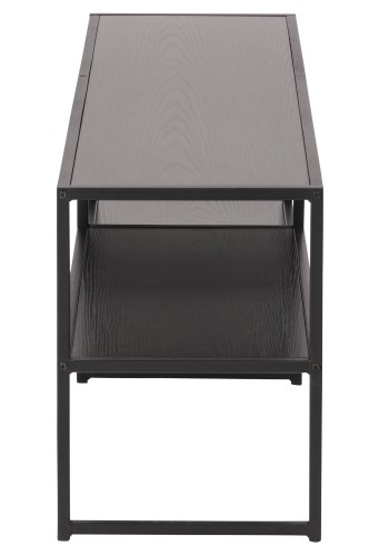 ACT NORDIC Seaford TV-bord, m. 3 hylder - sort melaminask og metal (120x33)