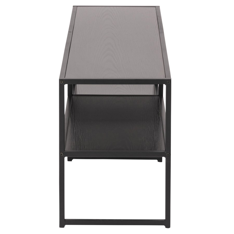 ACT NORDIC Seaford TV-bord, m. 3 hylder - sort melaminask og metal (120x33)