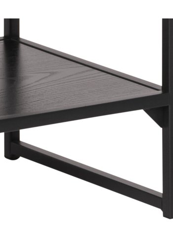 ACT NORDIC Seaford TV-bord, m. 3 hylder - sort melaminask og metal (120x33)