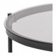 ACT NORDIC Bayonne rund sofabord, m. hylde - rgfarvet glas og sort metal (75)