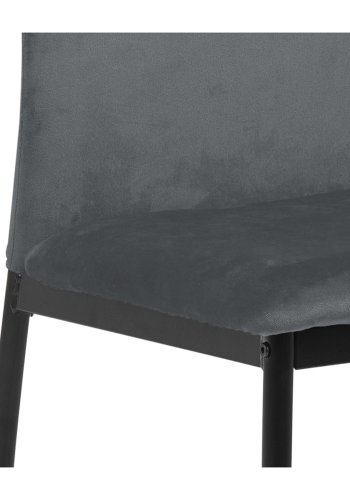 ACT NORDIC Demina spisebordsstol - mrkegr polyester og sort metal