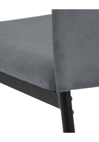 ACT NORDIC Demina spisebordsstol - mrkegr polyester og sort metal