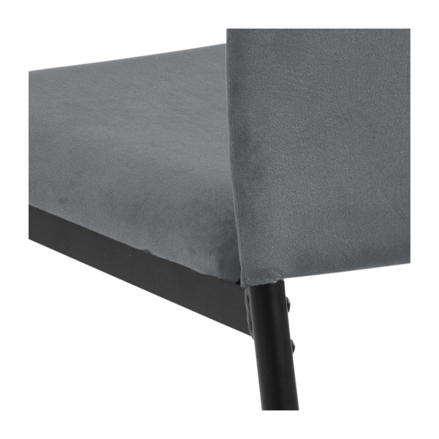ACT NORDIC Demina spisebordsstol - mrkegr polyester og sort metal