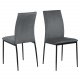 ACT NORDIC Demina spisebordsstol - mrkegr polyester og sort metal