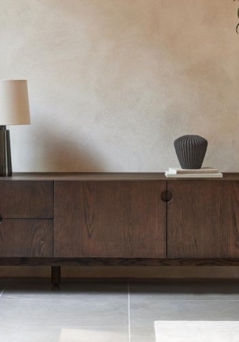 Arun TV-bord, m. 2 lger og 2 skuffer - espressoolie (B:160)