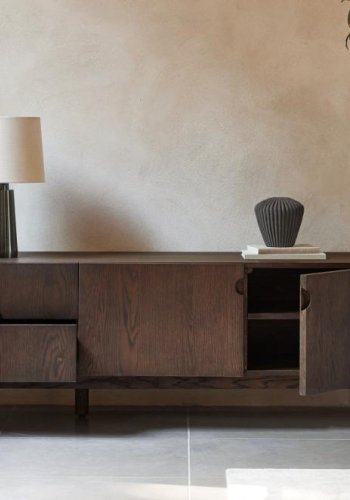 Arun TV-bord, m. 2 lger og 2 skuffer - espressoolie (B:160)