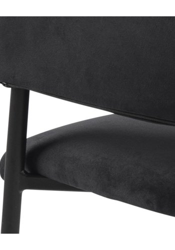 ACT NORDIC Lima spisebordsstol, m. armln - sort polyester og metal