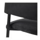 ACT NORDIC Lima spisebordsstol, m. armln - sort polyester og metal