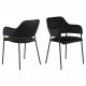 ACT NORDIC Lima spisebordsstol, m. armln - sort polyester og metal