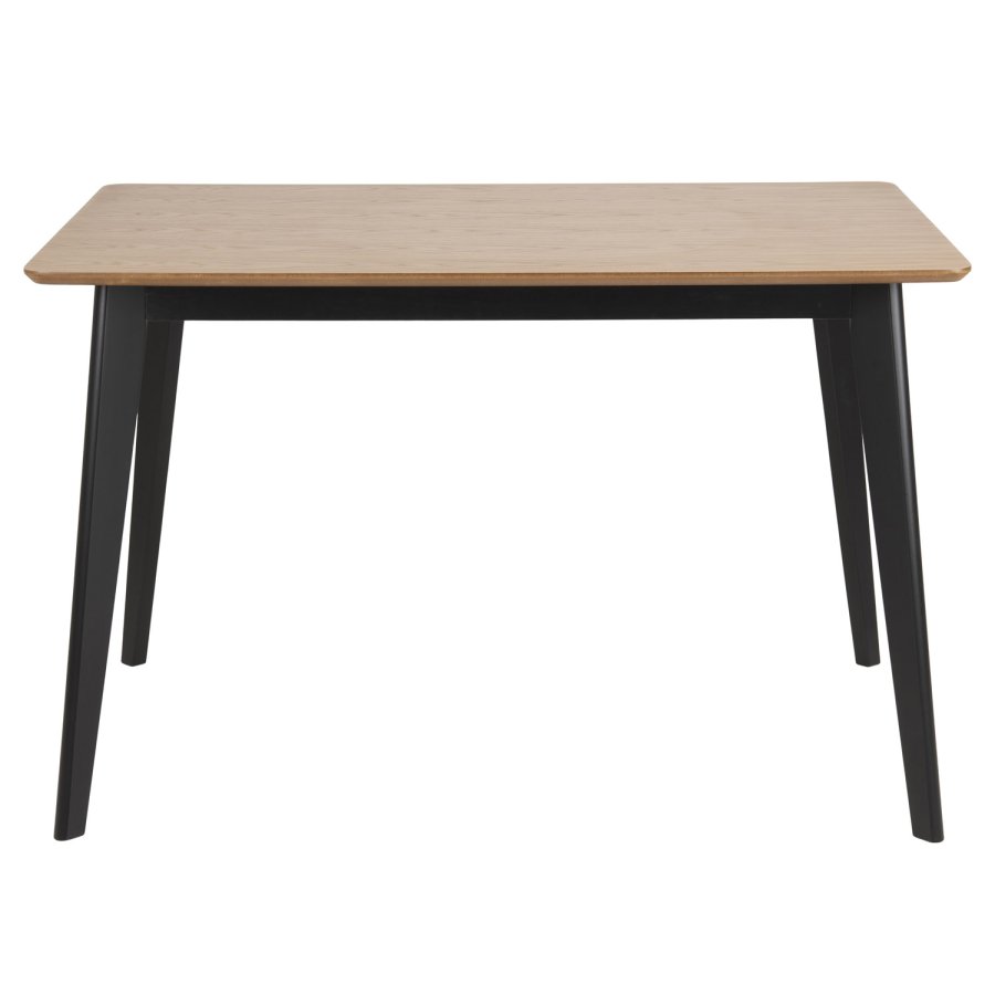 ACT NORDIC Roxby rektangulr spisebord - natur egetrsfiner og sort gummitr (120x80)