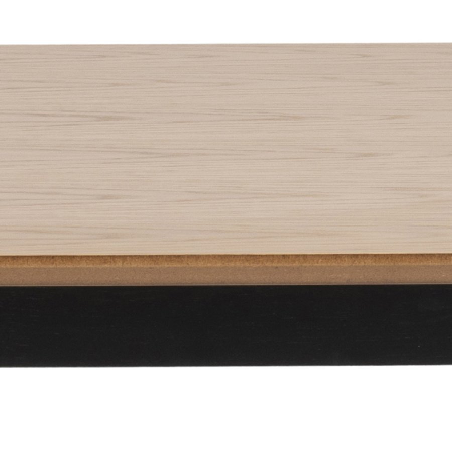 ACT NORDIC Roxby rektangulr spisebord - natur egetrsfiner og sort gummitr (120x80)