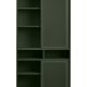   Veep skab, m. 4 skydelger og hylder - olivengrn metal (H:180)