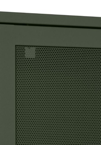   Veep skab, m. 4 skydelger og hylder - olivengrn metal (H:180)