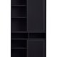 Veep skab, m. 4 skydelger og hylder - sort metal (H:180)