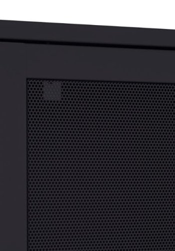 Veep skab, m. 4 skydelger og hylder - sort metal (H:180)