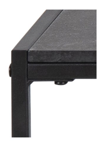 ACT NORDIC Infinity rektangulr sofabord - sort melamin m. marmorprint og sort metal (120x60)