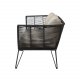 BLOOMINGVILLE Mundo havesofa, m. hynder - sort reb og metal
