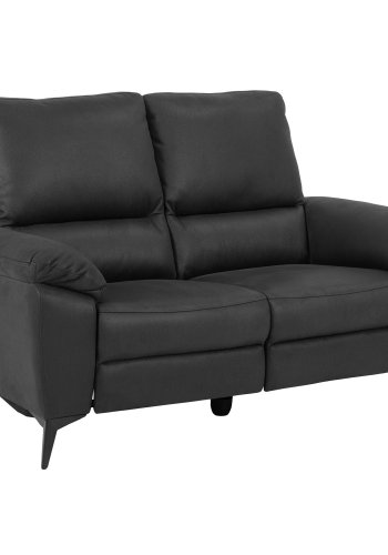 ACT NORDIC Rana 2 pers. sofa, m. 2 elektriske reclinere og USB port C stik - gr polyester og sort metal 
